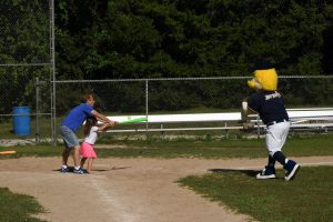 Bernie Brewer made an appearance and even played some wiffle ball with the kids.